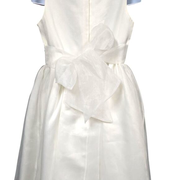 David's Bridal White Flower Girl Dress - Picture 5 of 6